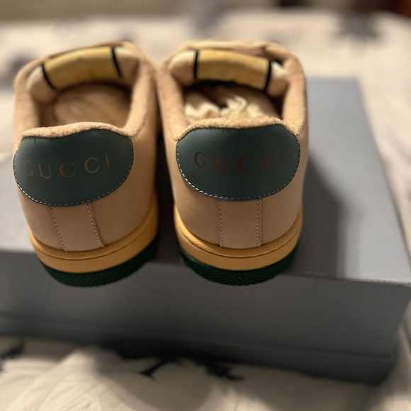 Gucci Beige and Green Sneakers - Picture 3 of 5